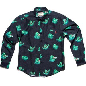 RSVLTS Slimer Long Sleeve Shirt in Black — front view