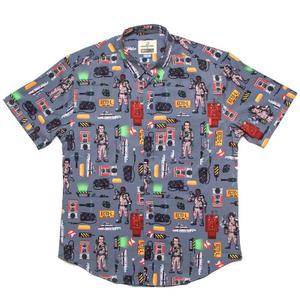 RSVLTS Ain’t Afraid KUNUFLEX Short Sleeve Shirt in Gray — front view