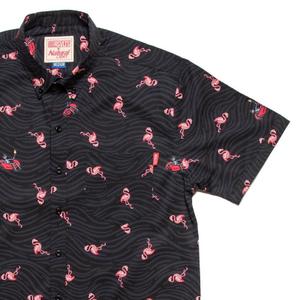 RSVLTS Naturween KUNUFLEX Short Sleeve Shirt in Black — front view