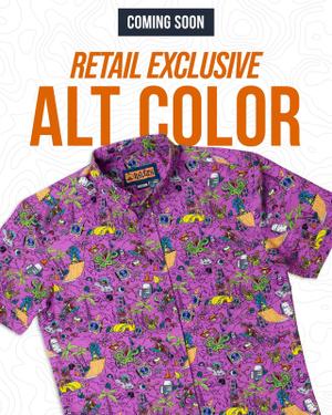 RSVLTS Lords of Slimetown retail exclusive colorway KUNUFLEX Short Sleeve Shirt in Purple — front view