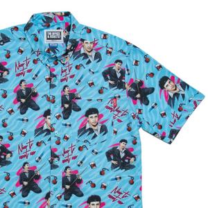 RSVLTS Date Mike KUNUFLEX Short Sleeve Shirt in Blue — front view