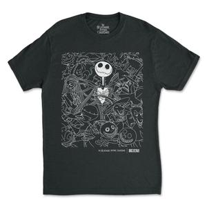 RSVLTS Outlines Crewneck Tee in Black — front view