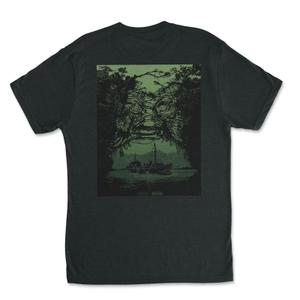 RSVLTS Creature Crewneck Tee in Black — front view
