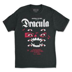RSVLTS Dracula Eyes Crewneck Tee in Black — front view
