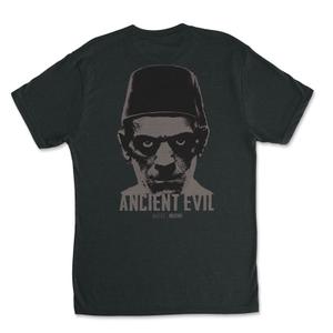 RSVLTS Ancient Evil Crewneck Tee in Black — front view