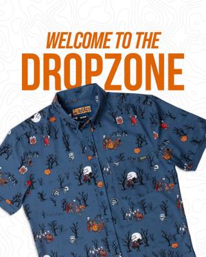 RSVLTS The Sleepy Hollow Legend KUNUFLEX Short Sleeve Shirt in Blue — front view