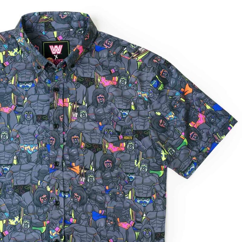 RSVLTS Spirit of the Ultimate Warrior KUNUFLEX Short Sleeve Shirt in Gray — front view
