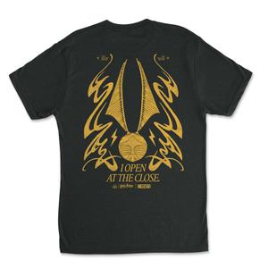 RSVLTS Golden Snitch Crewneck Tee in Black — front view