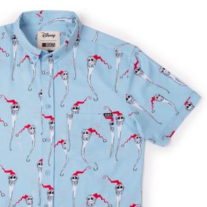 RSVLTS Festive Jack KUNUFLEX Short Sleeve Shirt in Blue — front view