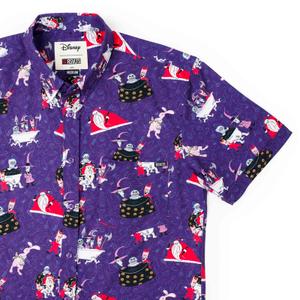 RSVLTS Get Sandy Claws KUNUFLEX Short Sleeve Shirt in Purple — front view