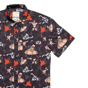RSVLTS Brahma Bull KUNUFLEX Short Sleeve Shirt in Black — front view