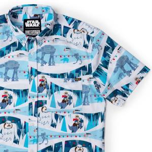 RSVLTS Deck the Hoth KUNUFLEX Short Sleeve Shirt in Blue — front view