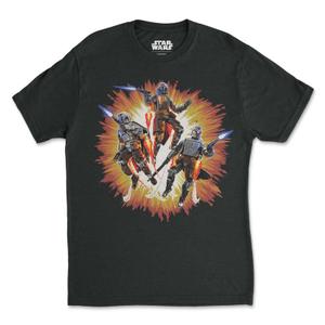 RSVLTS Mando Launch Crewneck Tee in Black — front view