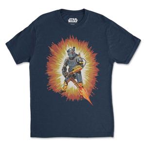 RSVLTS Paz Blastin Crewneck Tee in Blue — front view