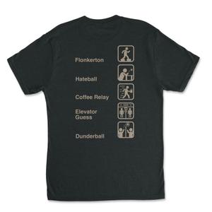 RSVLTS Faster, Higher, Stronger Crewneck Tee in Black — front view