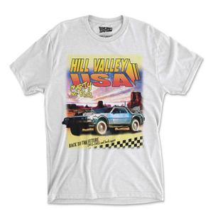 RSVLTS Hill Valley USA Crewneck Tee in White — front view