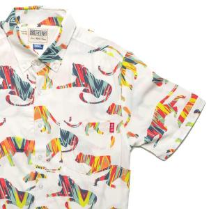 RSVLTS Sex Panther KUNUFLEX Short Sleeve Shirt in White — front view