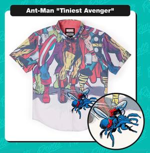 RSVLTS Tiniest Avenger KUNUFLEX Short Sleeve Shirt in Multicolor — front view