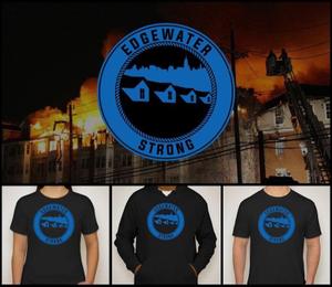 RSVLTS #EdgewaterStrong Crewneck Tee in Black — front view