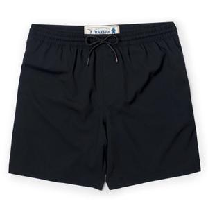 RSVLTS Black Sand Beach Hybrid Shorts in Black — front view