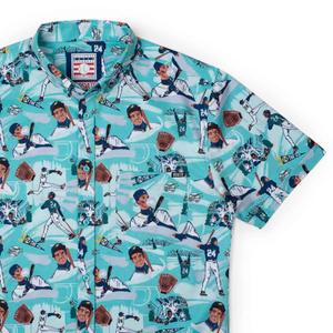 RSVLTS The Kid KUNUFLEX Short Sleeve Shirt in Blue — front view