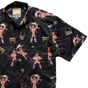 RSVLTS Ultimate Warrior KUNUFLEX Short Sleeve Shirt in Black — front view