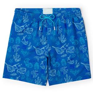RSVLTS Shipwreck seersucker hybrid shorts retail exclusive colorway Hybrid Shorts in Blue — front view