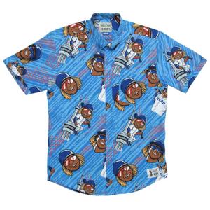 RSVLTS Vladimir Guerrero Jr. KUNUFLEX Short Sleeve Shirt in Blue — front view