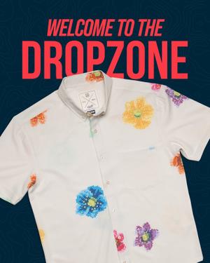 RSVLTS Stitched Floral Petal Party KUNUFLEX Short Sleeve Shirt in White — front view