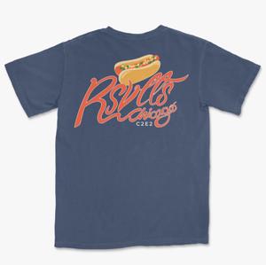 RSVLTS RSVLTS Chicago C2E2 2023 Crewneck Tee in Blue — front view
