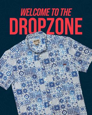 RSVLTS Talavera Azul KUNUFLEX Short Sleeve Shirt in White — front view
