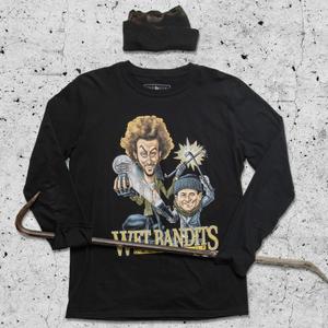 RSVLTS Wet Bandits Crewneck Tee in Black — front view