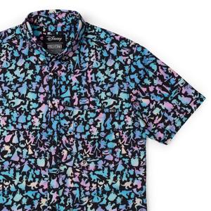 RSVLTS Pastel Pals KUNUFLEX Short Sleeve Shirt in Black — front view