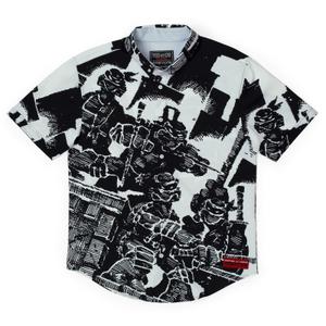 RSVLTS Mint Condition KUNUFLEX Short Sleeve Shirt in White — front view