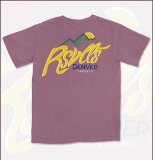 RSVLTS RSVLTS Denver Fan Expo 2023 Crewneck Tee in Purple — front view