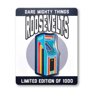 RSVLTS Game Over Rsvlts Arcade Enamel Pin — front view