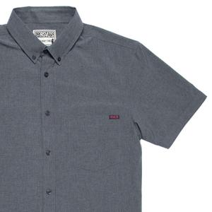 RSVLTS Heather Charcoal KUNUFLEX Short Sleeve Shirt — front view