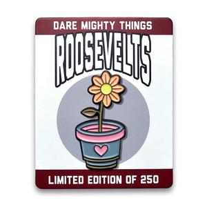 RSVLTS Happy Dazed Flower Enamel Pin — front view