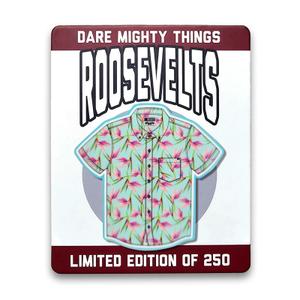 RSVLTS Dragon Flower Enamel Pin in Brown/Tan — front view