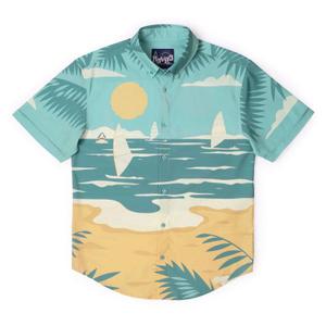 RSVLTS Smooth Sailing KUNUFLEX Short Sleeve Shirt in Multicolor — front view