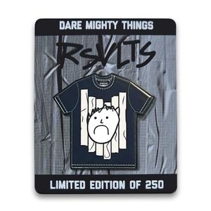 RSVLTS Welcome To Orlando Intl Frown Duct Tape T Shirt Enamel Pin — front view
