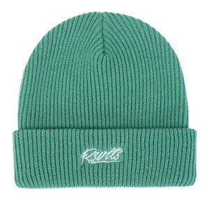 RSVLTS Classic Knitted Sea Foam Beanie Beanie in Teal — front view