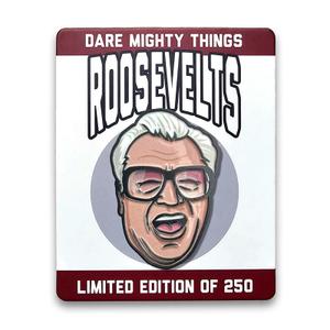 RSVLTS Holy Cow! (Harry Caray) Enamel Pin in Brown/Tan — front view