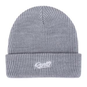 RSVLTS Classic Knitted Heather Gray Beanie Beanie in Gray — front view