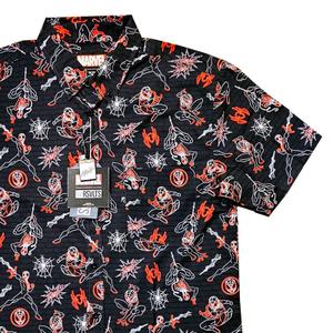 RSVLTS Miles Morales KUNUFLEX Short Sleeve Shirt in Black — front view