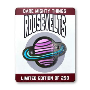 RSVLTS Spaceman (Saturn) Enamel Pin in Purple — front view