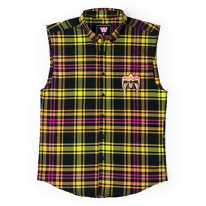 RSVLTS Sleeveless BorlandFlex Long Sleeve Flannel in Black — front view