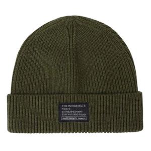 RSVLTS Merino Wool Olive Beanie Beanie in Green — front view