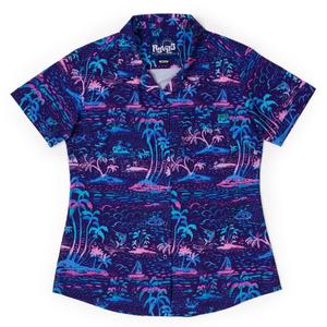 RSVLTS Uv Vibin Happy Accident KUNUFLEX Short Sleeve Shirt — front view