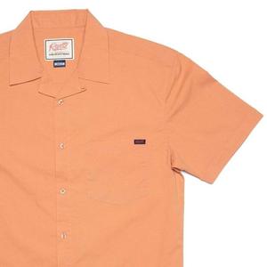 RSVLTS Mango Tango KUNUFLEX Short Sleeve Shirt in Orange — front view